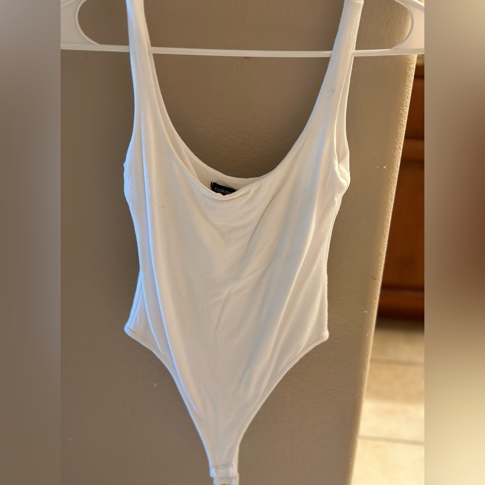 Naked Wardrobe White Tank Bodysuit